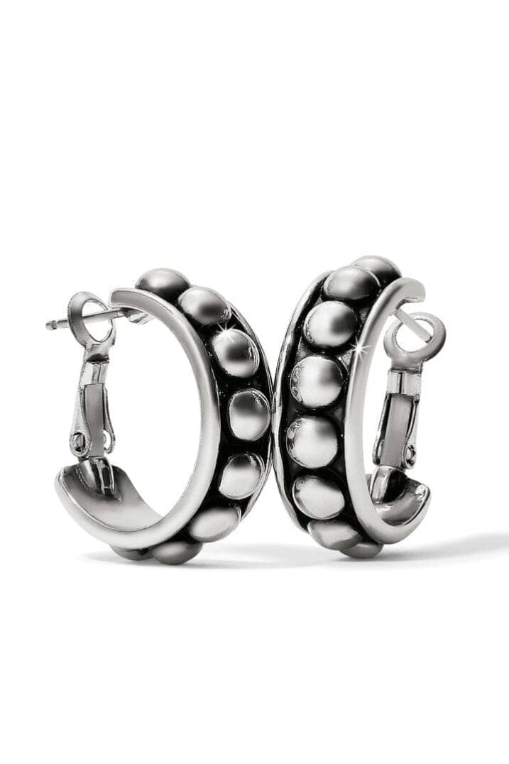 Pretty Tough Stud Medium Leverback Hoop Earrings BJEWELRY Brighton Collectables 