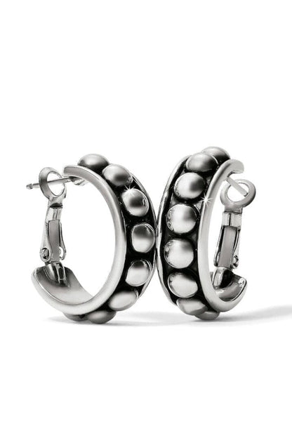 Pretty Tough Stud Medium Leverback Hoop Earrings BJEWELRY Brighton Collectables 