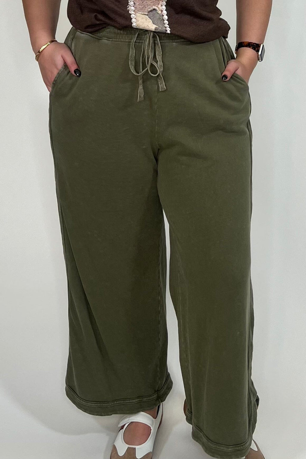 Mineral Washed Terry Drawstring Pant BOTTOMS:~~Unassigned~~ EASEL 