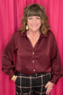 V-Neck Collar Neck Button Down Shirt JR TOP DRESSY GLAM 