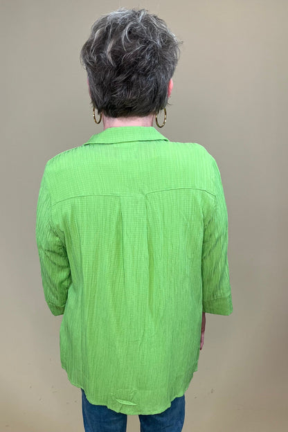 3/4 Sleeve Pearl Button Down w/Collar MISSY TOP SPECIAL CREATION 