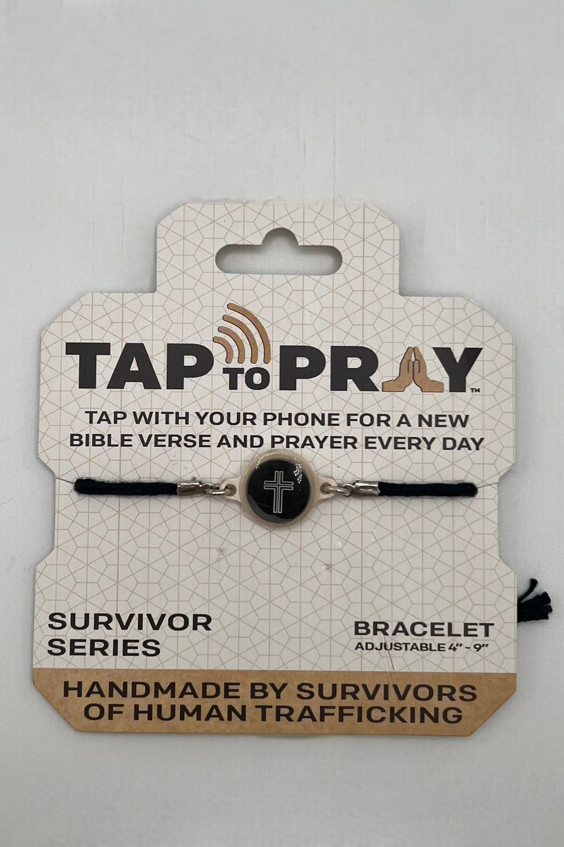 Onyx Cross Tap to Pray Bracelet GIFT/OTHER VERSIBLE 