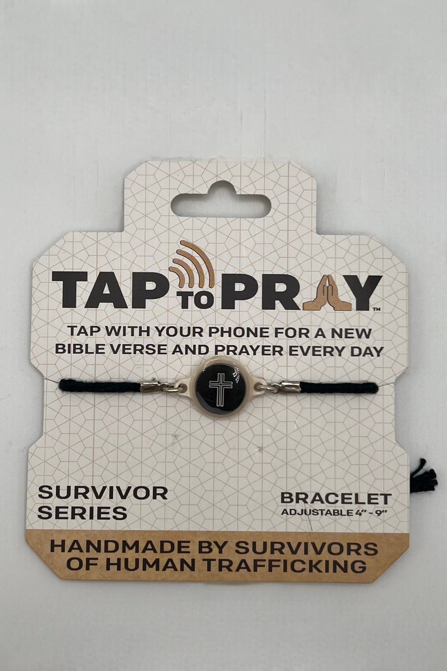 Onyx Cross Tap to Pray Bracelet GIFT/OTHER VERSIBLE 