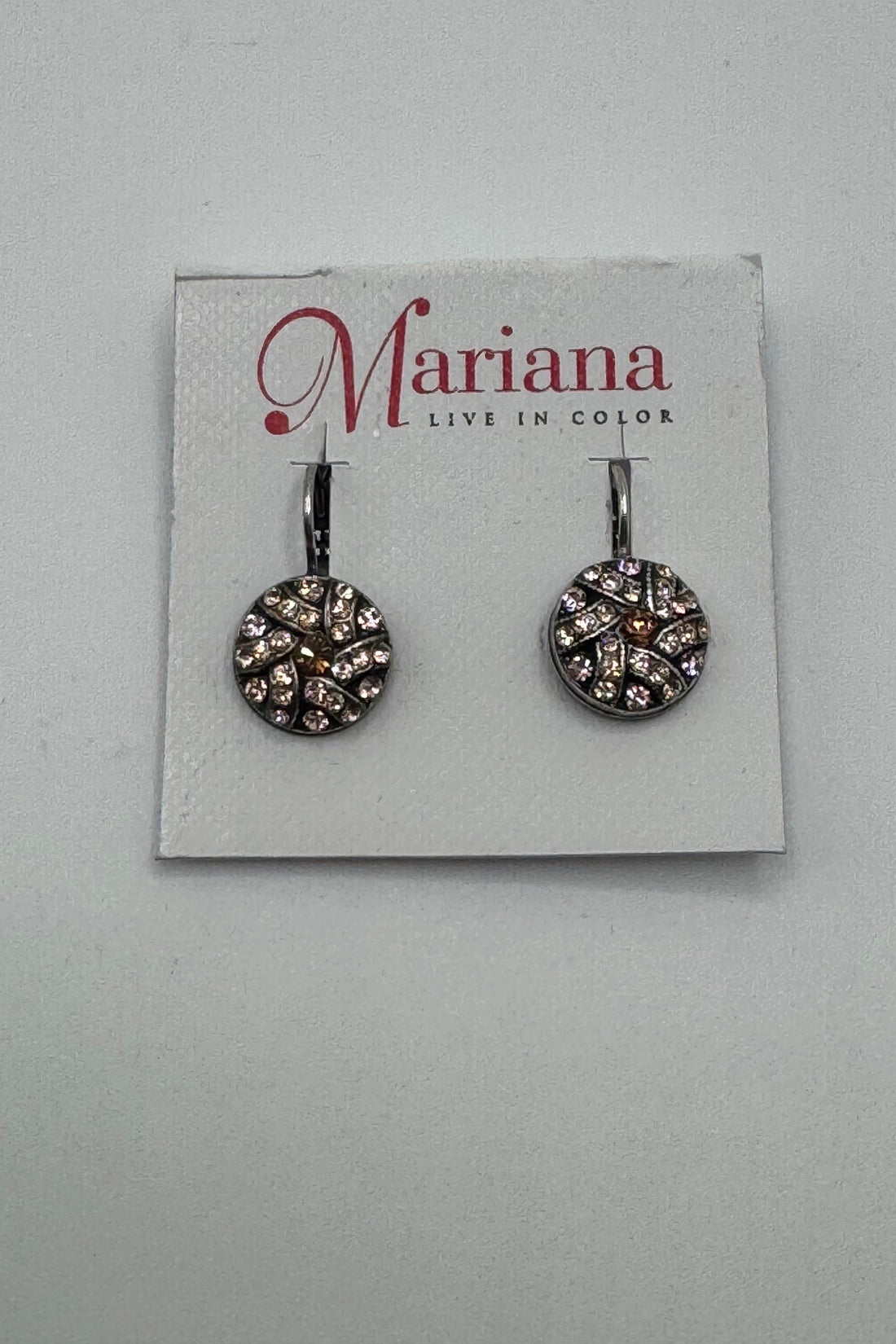 Large Swirl Pavé Leverback Earrings in ""Amaretto"" BETTERBRANDJEWELRY Mariana