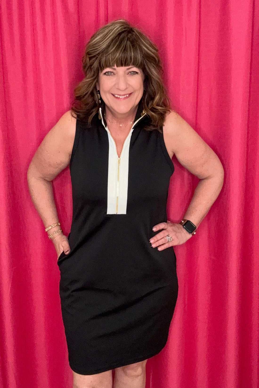 Everyday Zipper Dress DRESS JESS LEA B/W S 