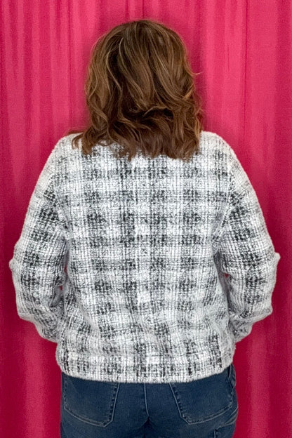 Long Sleeve Collared Bomber Sweater Jacket JACKET LIVERPOOL 