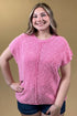 Sleeveless Boxy Scoop Neck Sweater w/Center Seam JRTOP CASUAL TOP VERYJ 