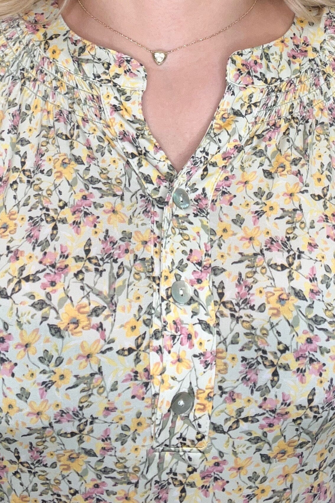 3/4 Sleeve Printed V-Neck Top MISSY TOP SPECIAL SOUTHERN LADY 
