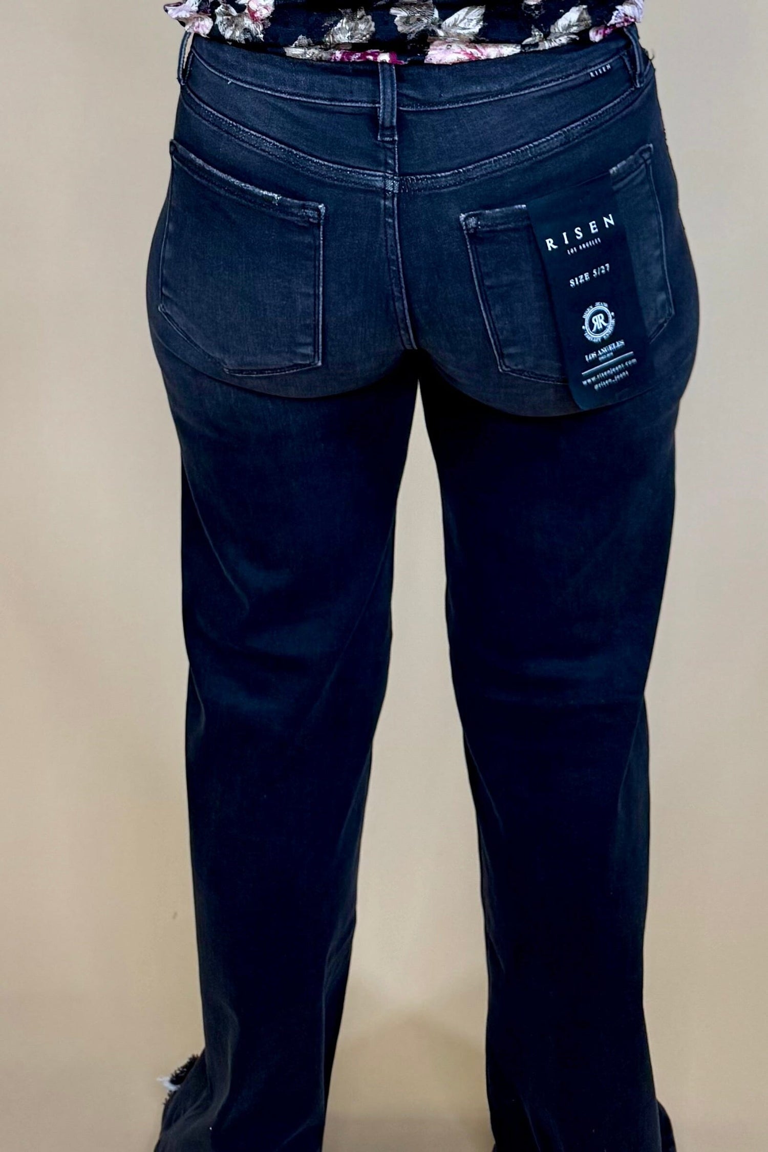 Low Rise Wide Leg Jeans BOTTOMS RISEN 