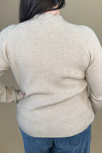 Long Sleeve Turtleneck Sweater - Khaki MISSY BASIC KNIT:~~Unassigned~~ LIVERPOOL 