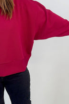 Ribbed Balloon Sleeve Pullover JRTOP CASUAL TOP:~~Unassigned~~ ZENANA 