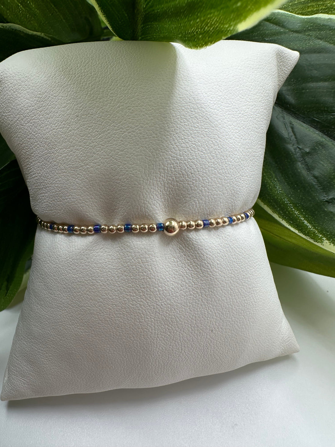 Enweton Hope Sincerity Pattern 2mm Bead Bracelet- Blue Metallic JEWELRY ENEWTON