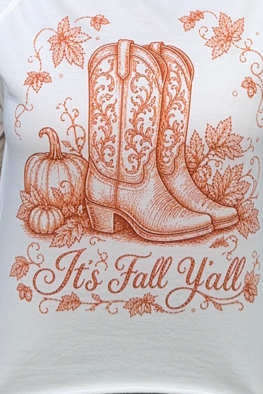 It's Fall Y'all Edgy Graphic L/S MISSY BASIC KNIT:~~Unassigned~~ SUGAR STITCH 