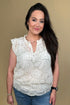 Embroidered Tank w/Ruffle Sleeves MISSY TOP SPECIAL ZAC & RACHEL 