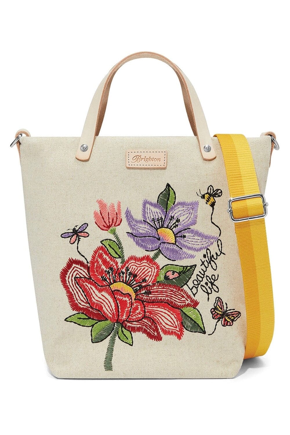 Beautiful Life Embroidered Medium Messenger Bag BHANDBAGS Brighton Collectables 