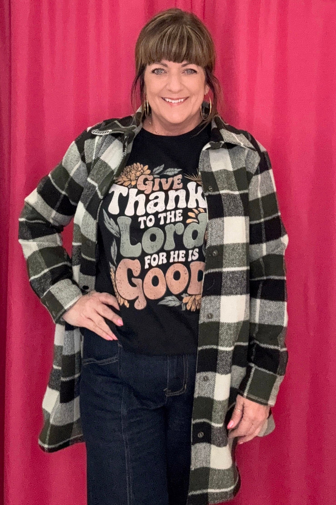 Give Thanks to the Lord T-Shirt MISSY BASIC KNIT REBELROSE/ATTITUDETEES 