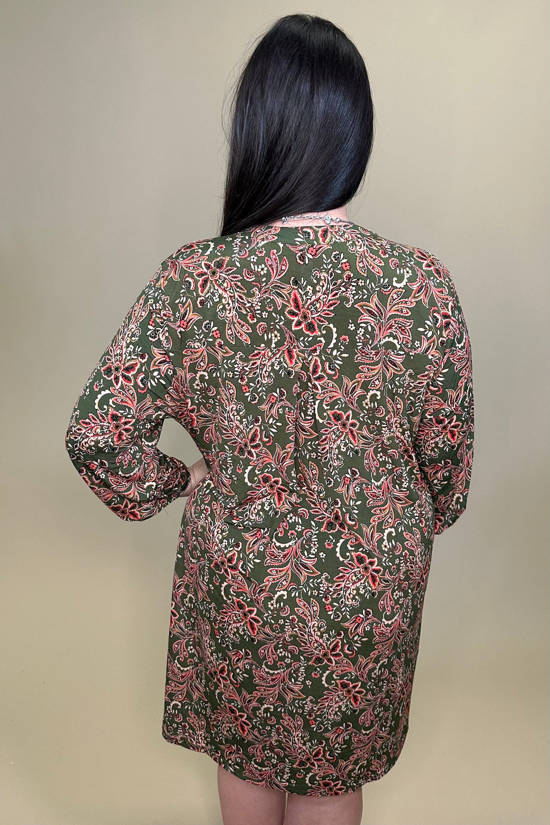 Printed Dress w/V-Neck DRESS DEAR SCARLETT 