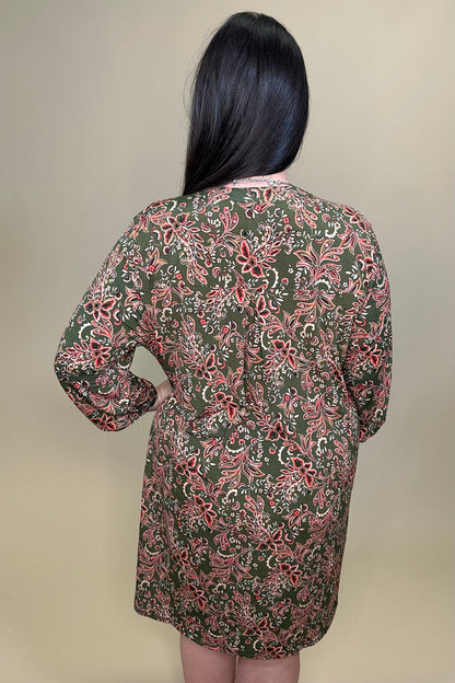 Printed Dress w/V-Neck DRESS DEAR SCARLETT 