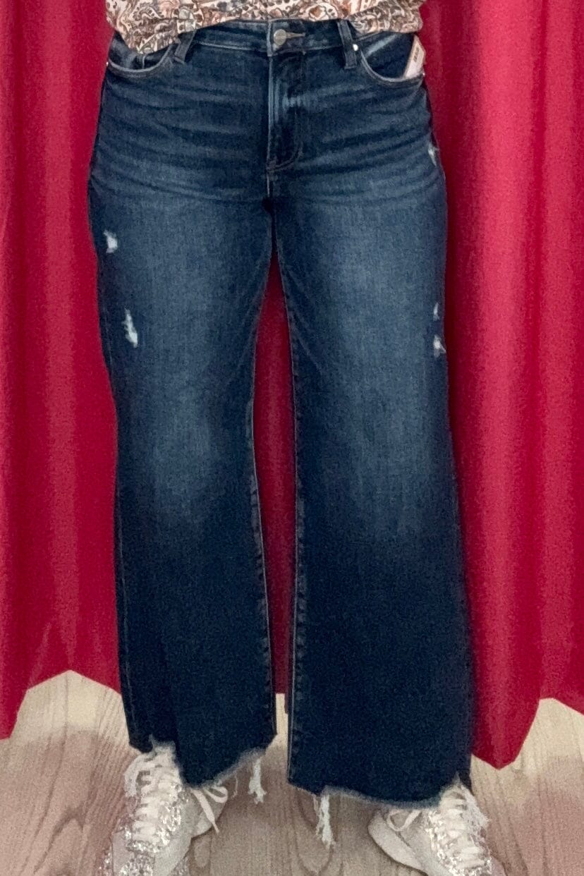 High Rise Crop Wide Jeans JEANS RISEN 