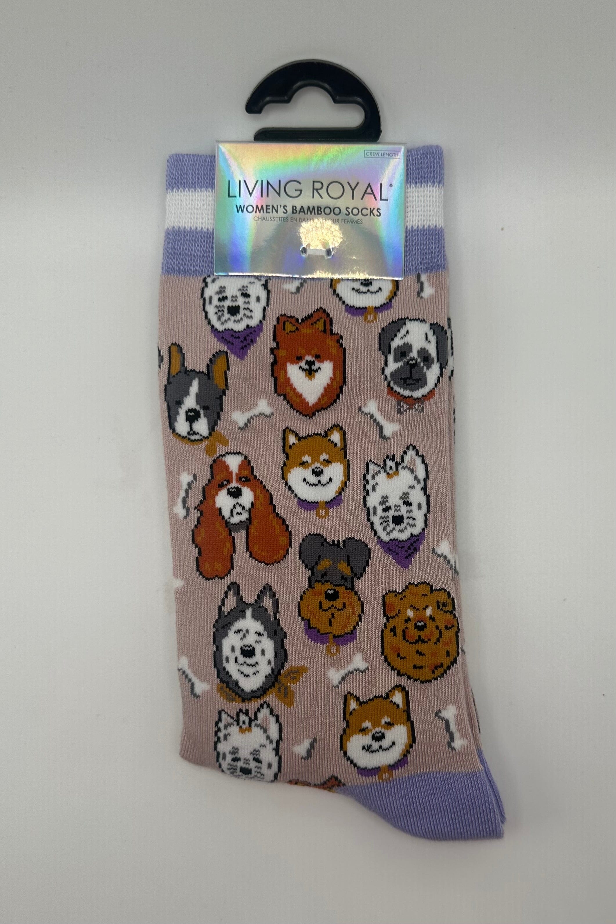 Dog Womens Bamboo Crew Socks GIFT/OTHER LIVINGROYAL 