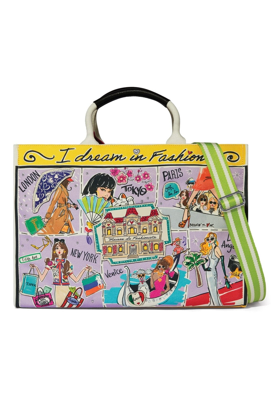 Fashionista Wanderlust Large Cavas Tote BHANDBAGS Brighton Collectables