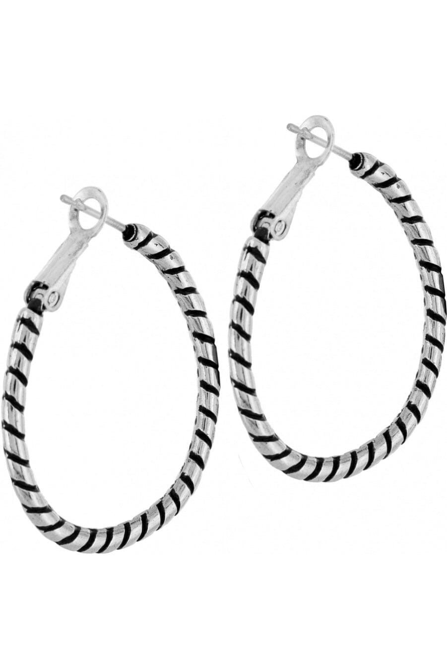 Twist Oval Hoop Charm Earrings BCHARM Brighton Collectables 