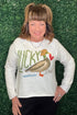 Long Sleeve Lucky Duck Graphic Tee MISSY BASIC KNIT SUGAR STITCH 