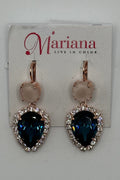 Extra Luxurious Pear Halo Earrings in "Ocean" - Rose Gold BETTERBRANDJEWELRY MICHALSMARIANA 