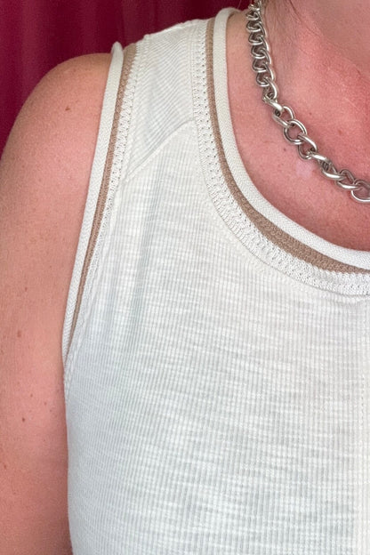 Sleeveless Scoop Neck Knit Tank MISSY TOP SPECIAL DEMOCRACY 
