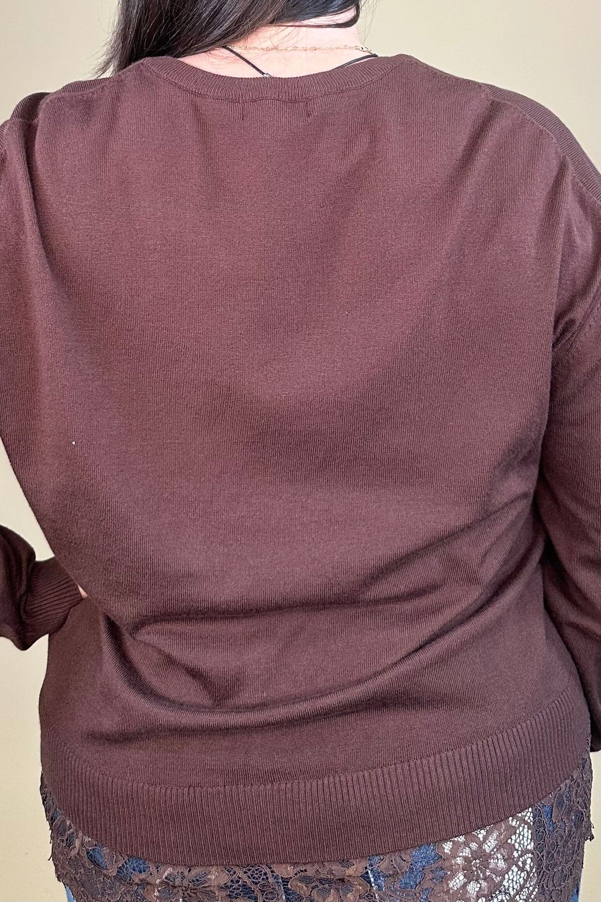 Long Lace Hem Sweater SWEATER:~~Unassigned~~ LOVETREE 