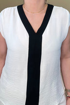 Sleeveless Top w/Bold Stripe MISSY TOP SPECIAL ZAC & RACHEL 