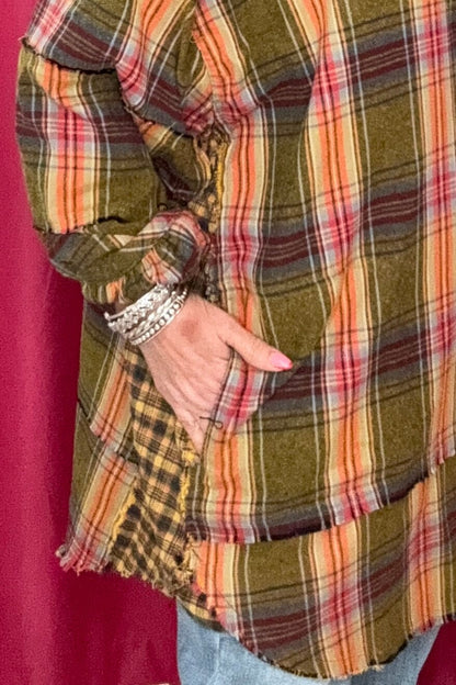 Long Sleeve Plaid Button Down OUTFIT COMPLETER EASEL 