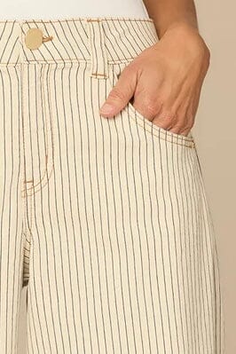 Ab Solution High Rise Barrel Leg w/Side Panels &amp; Snap Hem BOTTOMS DEMOCRACY 