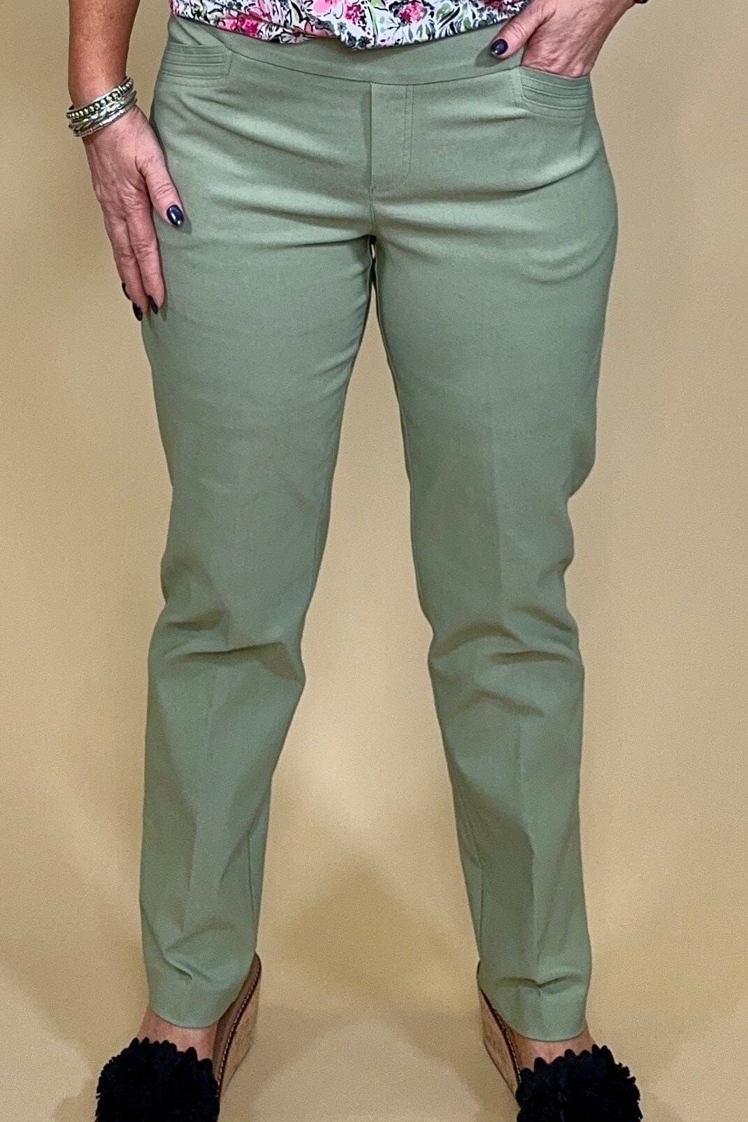 Pull On Pant w/Pleated Pocket Detail BOTTOMS SOUTHERN LADY 