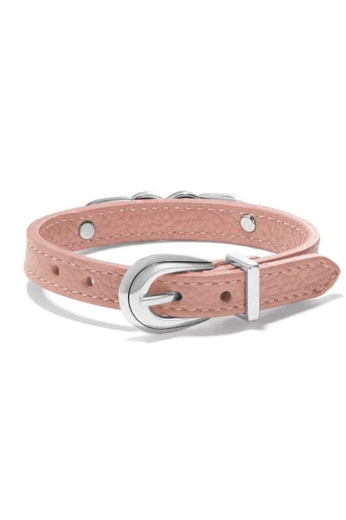 Interlok Braid Pink Sand Leather Bracelet BJEWELRY Brighton Collectables 