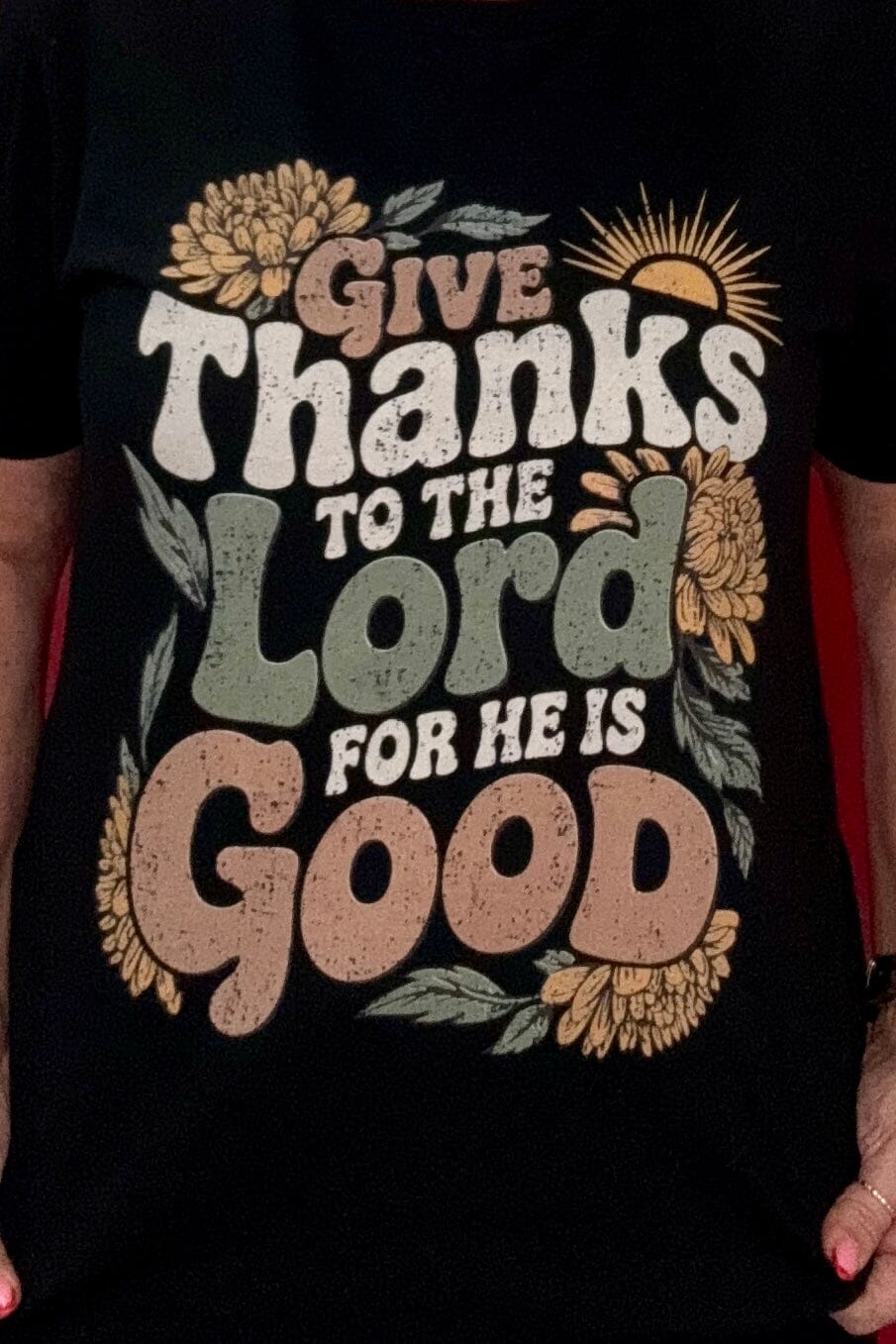 Give Thanks to the Lord T-Shirt MISSY BASIC KNIT REBELROSE/ATTITUDETEES 