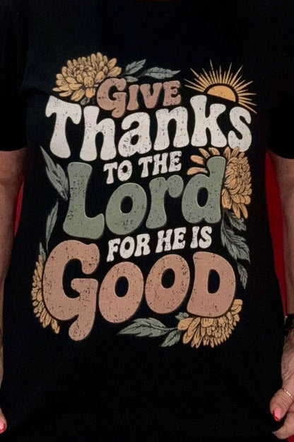 Give Thanks to the Lord T-Shirt MISSY BASIC KNIT REBELROSE/ATTITUDETEES 
