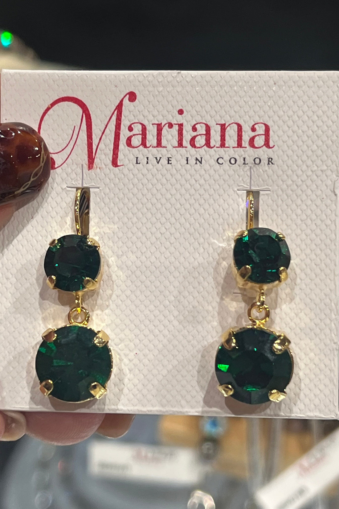 Medium Two Stone Leverback Earrings in &quot;Holly&quot; BETTERBRANDJEWELRY Mariana 