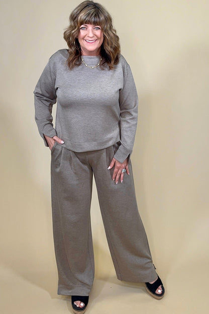 Pull On Pleated Wide Leg 30" Inseam BOTTOMS LIVERPOOL 