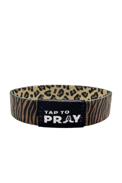 Safari Leopard Tap to Pray Wristband GIFT/OTHER VERSIBLE 