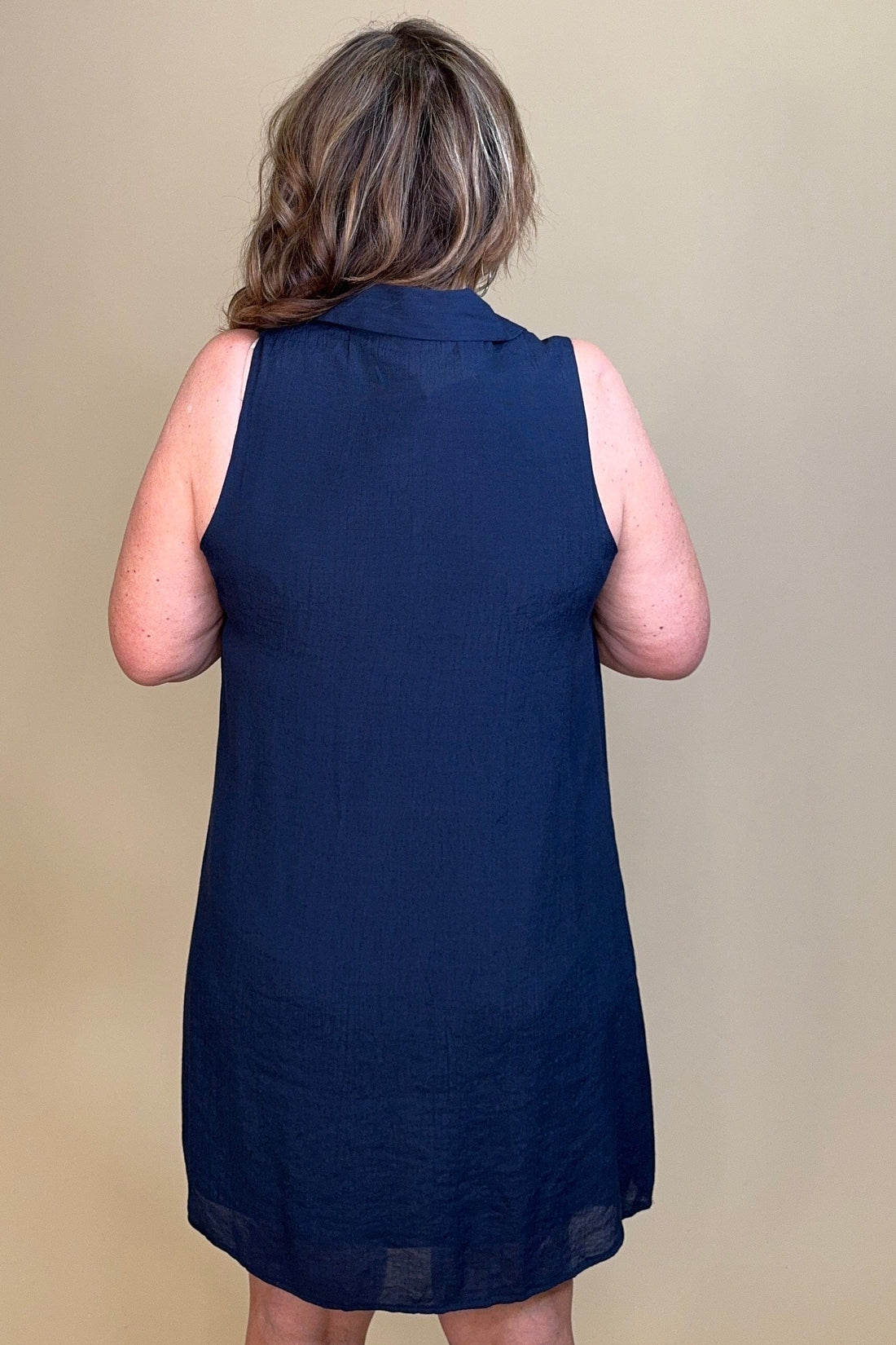 Quarter Zip Sleeveless Dress w/Collar DRESS ZAC &amp; RACHEL 