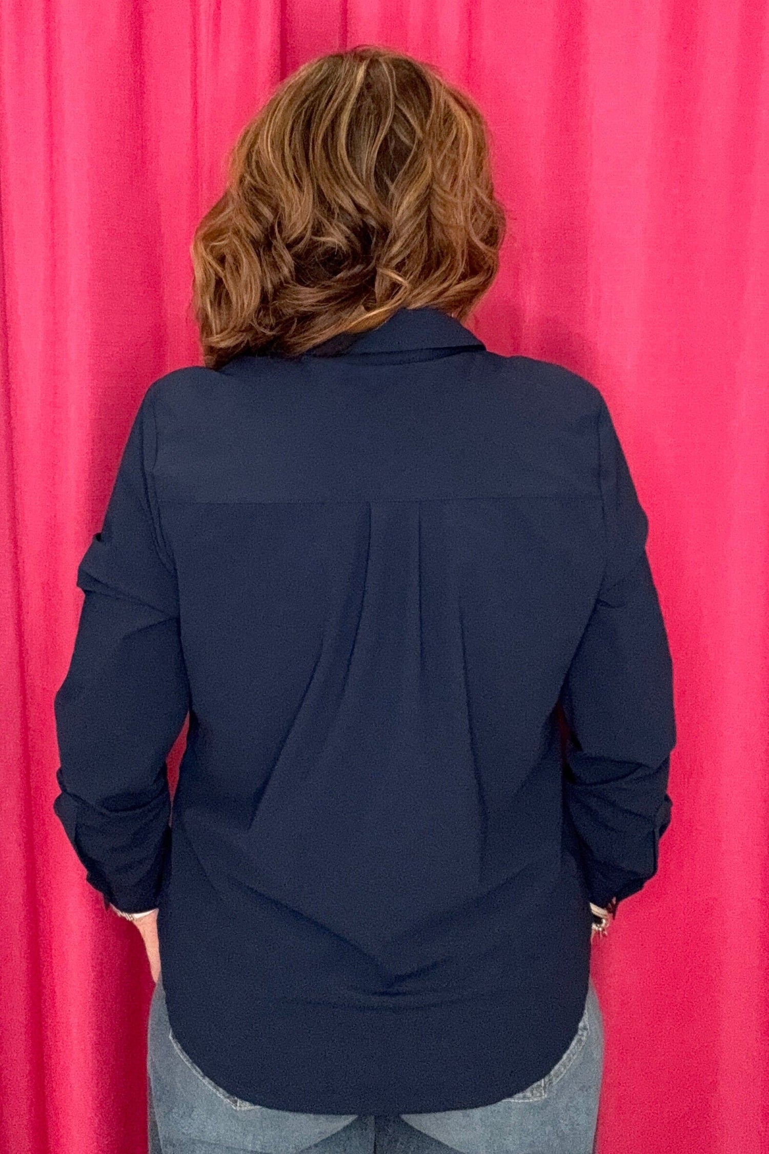 Long Sleeve Collared Zip Front Knit Shirt MISSY TOP SPECIAL LIVERPOOL 
