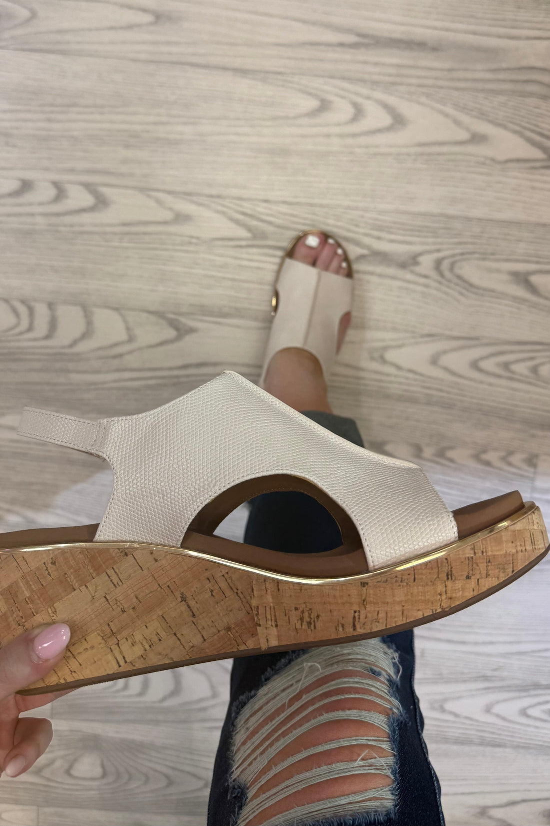 Carley Ivory Lizard Shoe SHOES CORKYS 