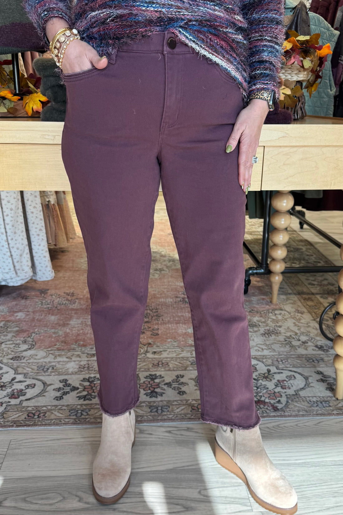 27/14" Ab Solution High Rise Slim Straight BOTTOMS DEMOCRACY