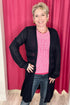 Long Textured Cardigan OUTFIT COMPLETER KEREN HART NVY S 