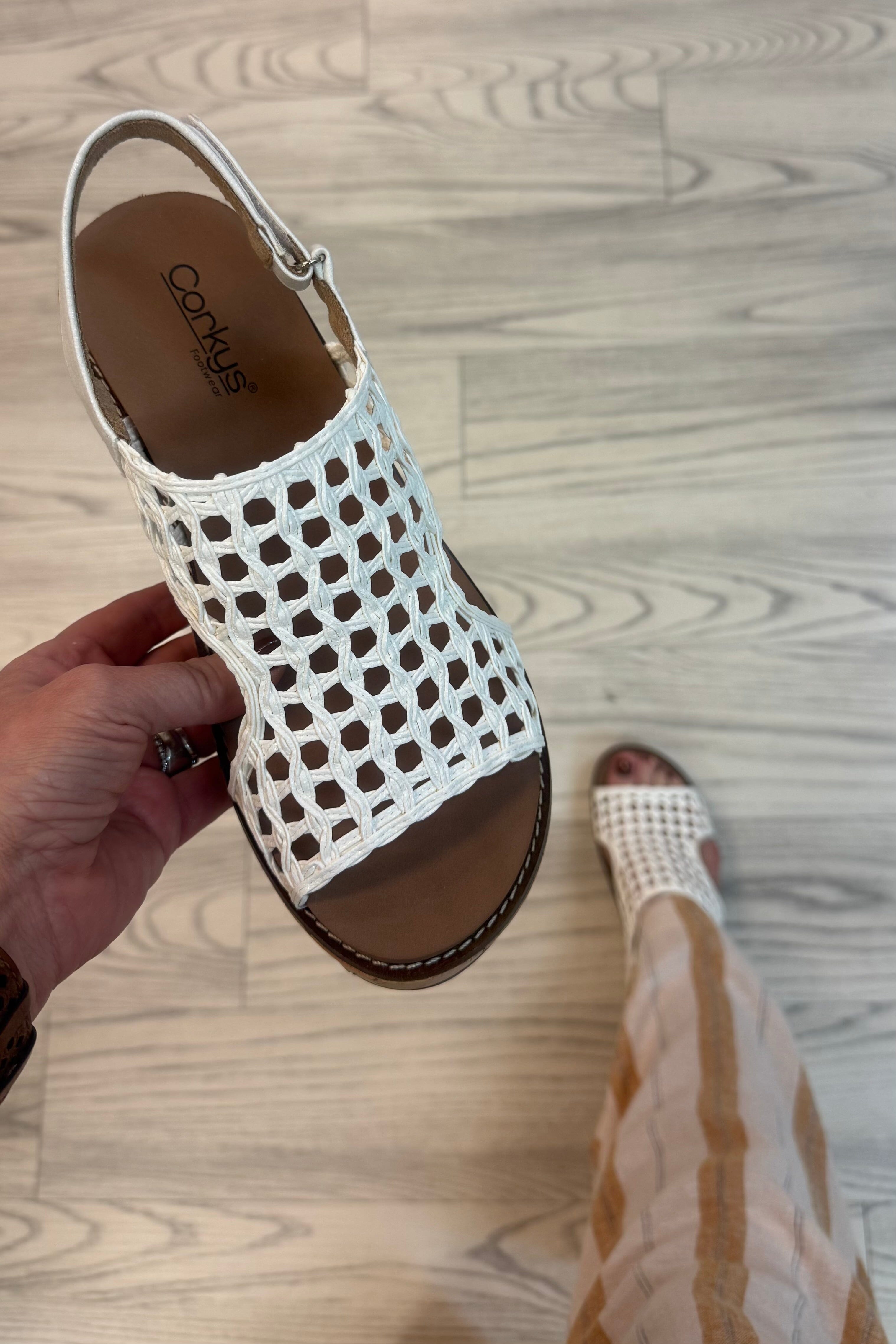 Ivory Woven Carley Shoe SHOES CORKYS 