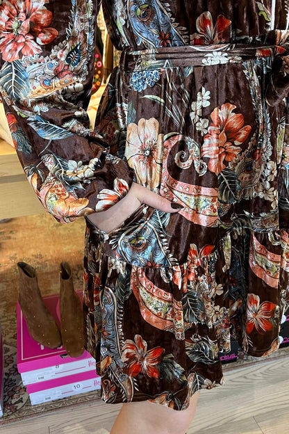 Long Sleeve Velvet Dress w/Collar DRESS JODIFL 