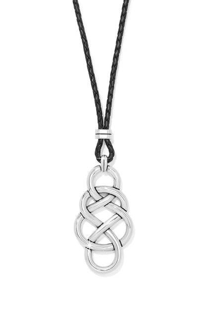 Interlok Braid Bold Leather Necklace BJEWELRY Brighton Collectables 