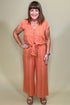 Wear 2 Ways Wide Leg Pant w/Slit BOTTOMS TRIBAL 