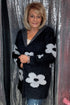 Long Sleeve Hooded Cardigan w/Flowers JACKET CREATION 
